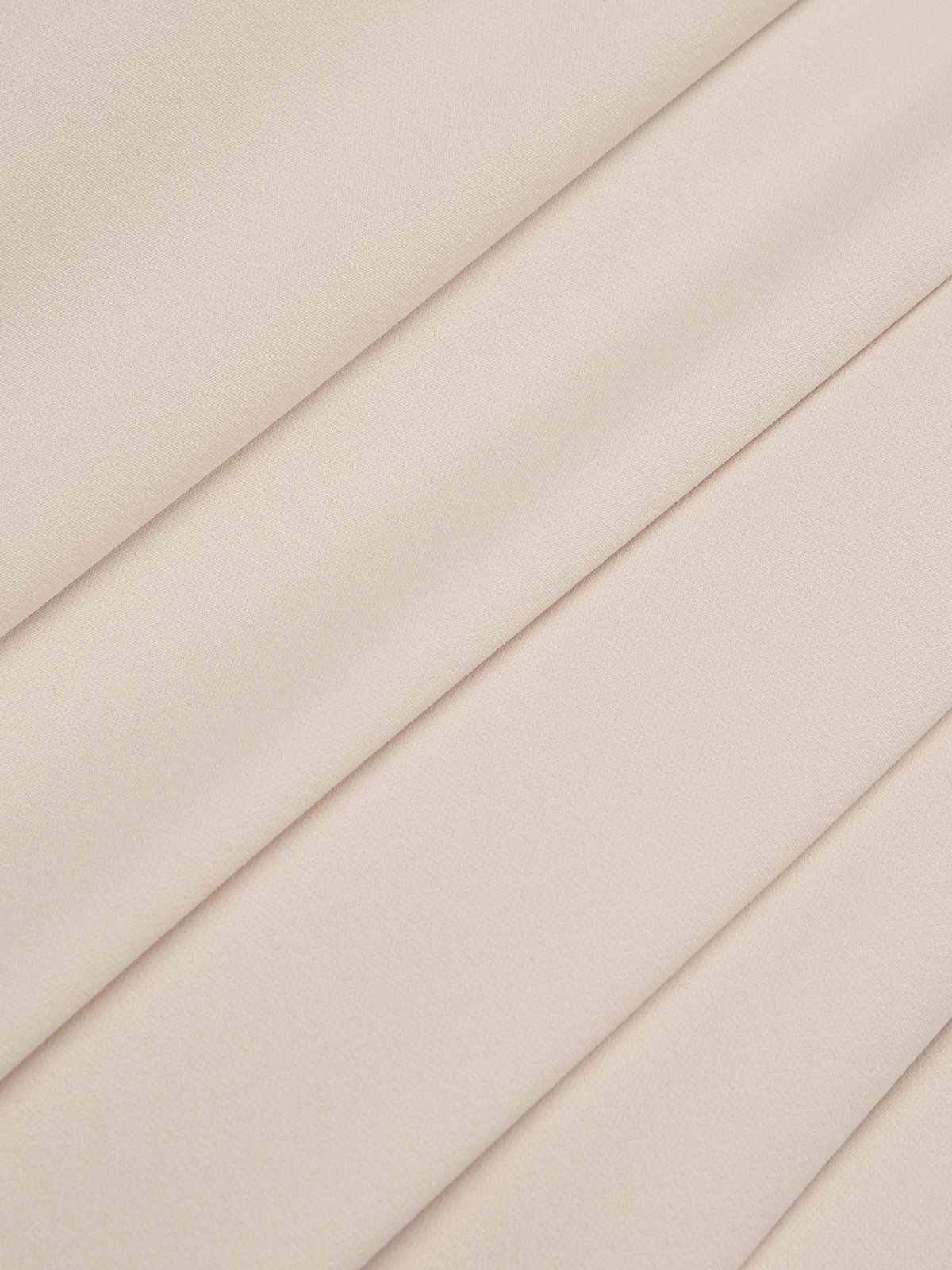 Off White Pleated Ruched Three Quarter Sleeve A-Line Maxi Dress