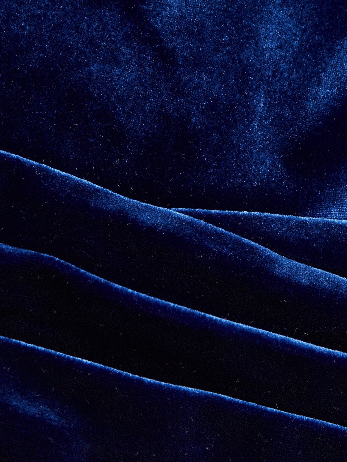 Royal Blue Velvet One Shoulder Three Quarter Sleeve Sheath Midi Dress