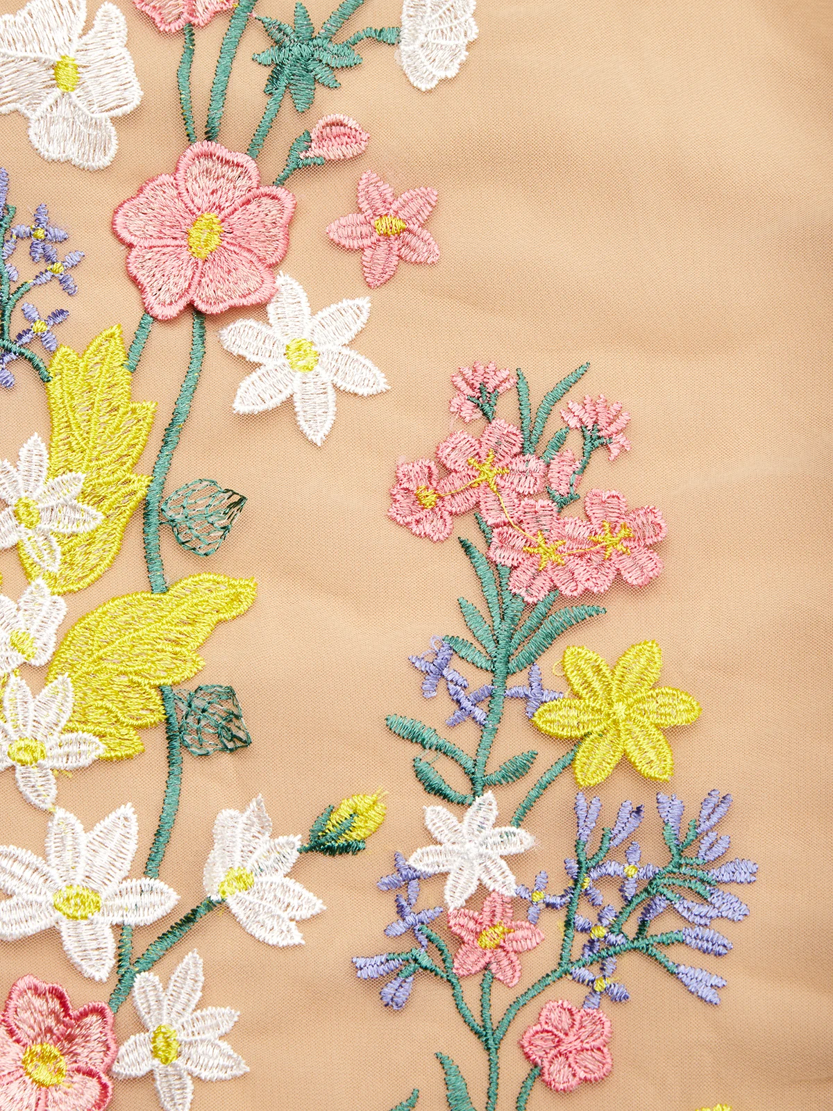 Green Embroidery Floral Classic One Shoulder Sleeveless A-Line Midi Dress