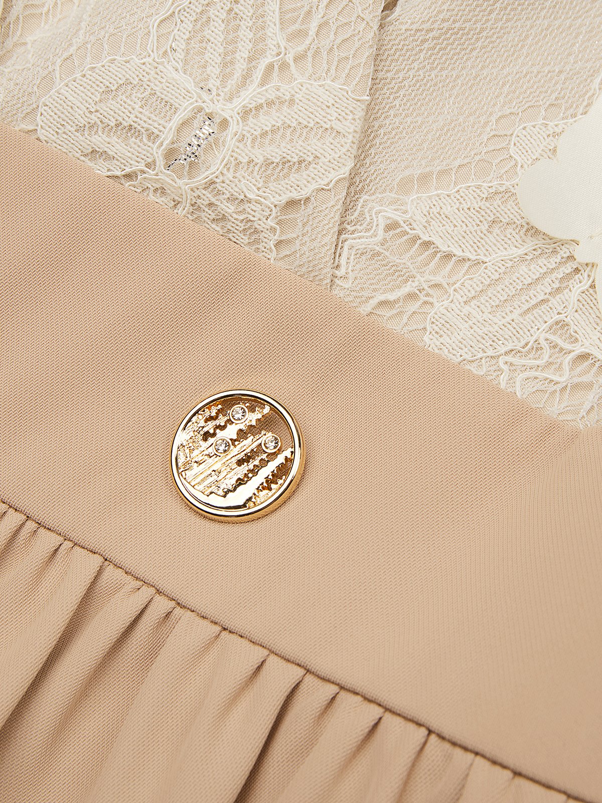 Women Apricot V Neck Sleeveless Jumpsuit