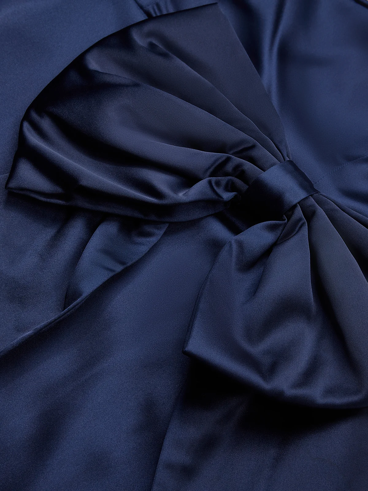 Purplish Blue Hotfix Embellished Bow Classic Crew Neck Sleeveless Sheath Midi Dress