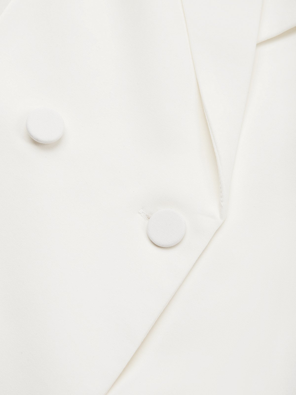 White Buckle Blazer Lapel Collar Long Sleeve Sheath Midi Dress