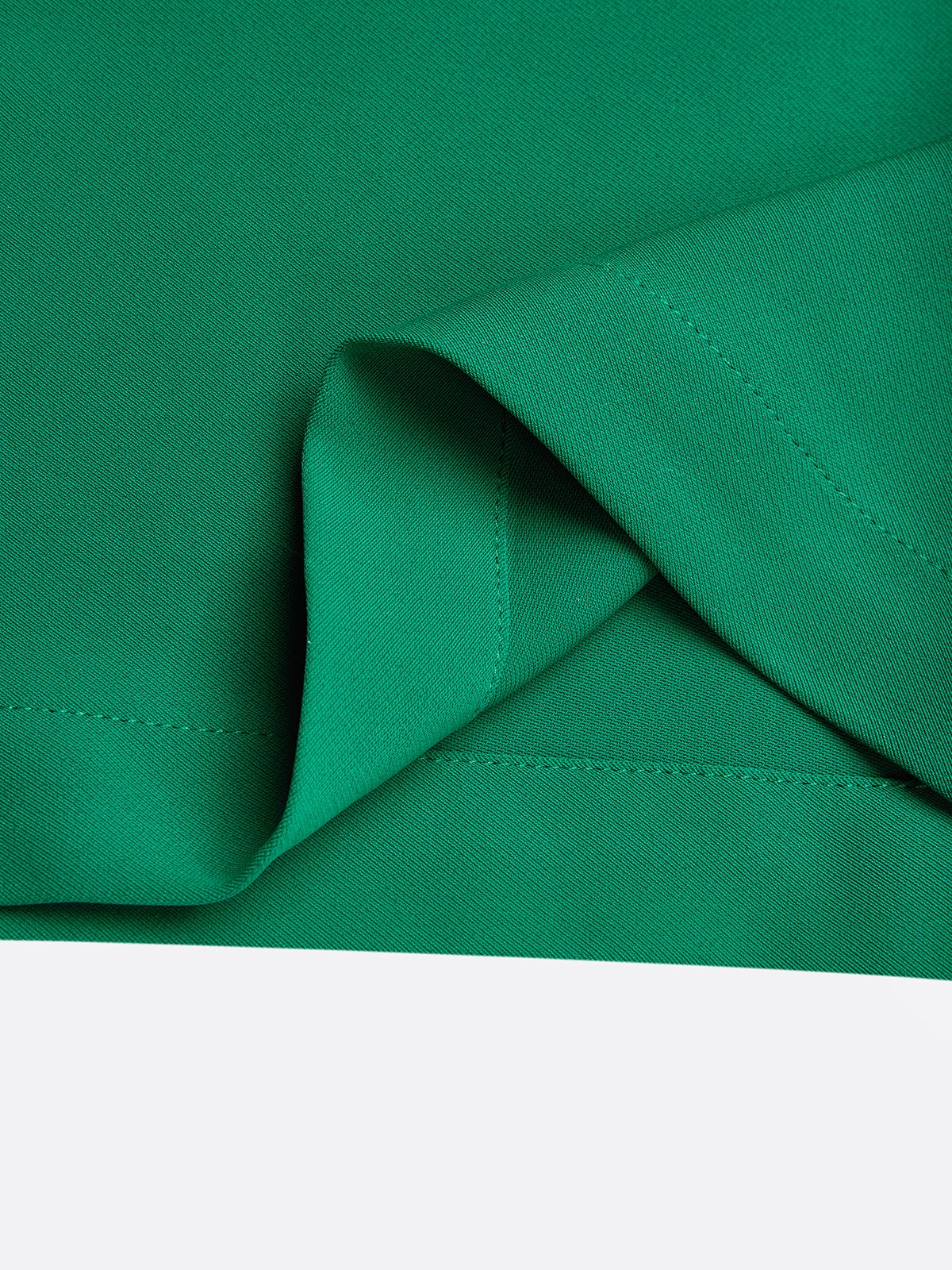 Women Green Ruched Cowl Neck Cap Sleeve Dressy Jumpsuit