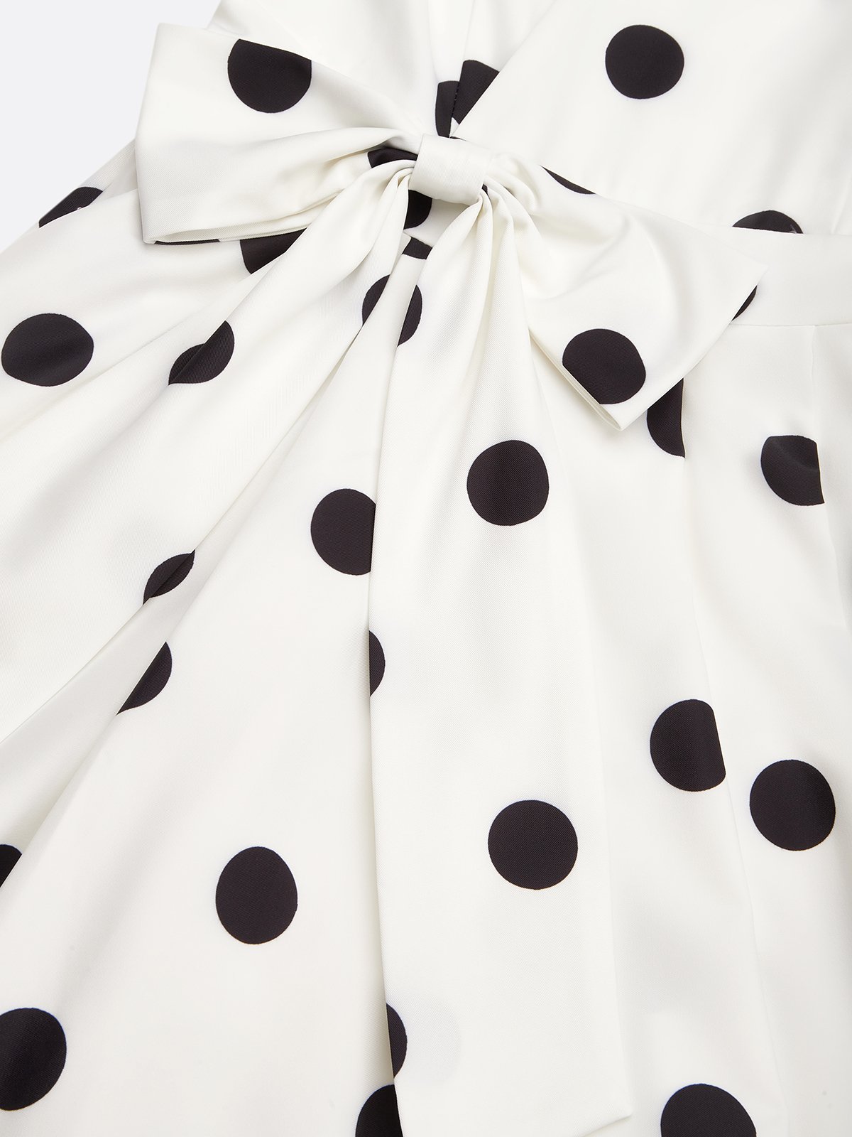 White Bow Classic V Neck Sleeveless A-Line Midi Dress