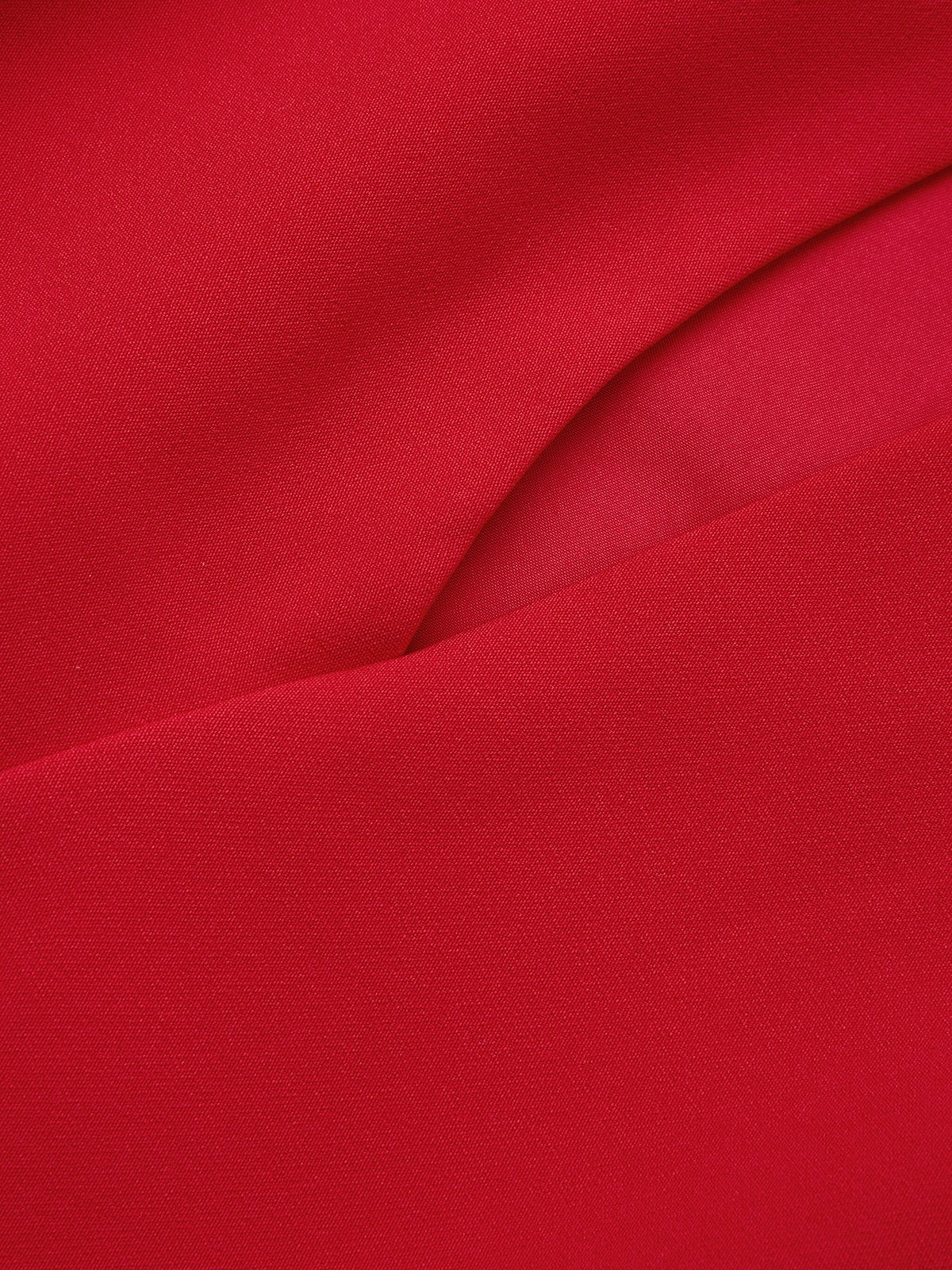 Red Hollow Out Classic Crew Neck Short Sleeve Sheath Midi Dress