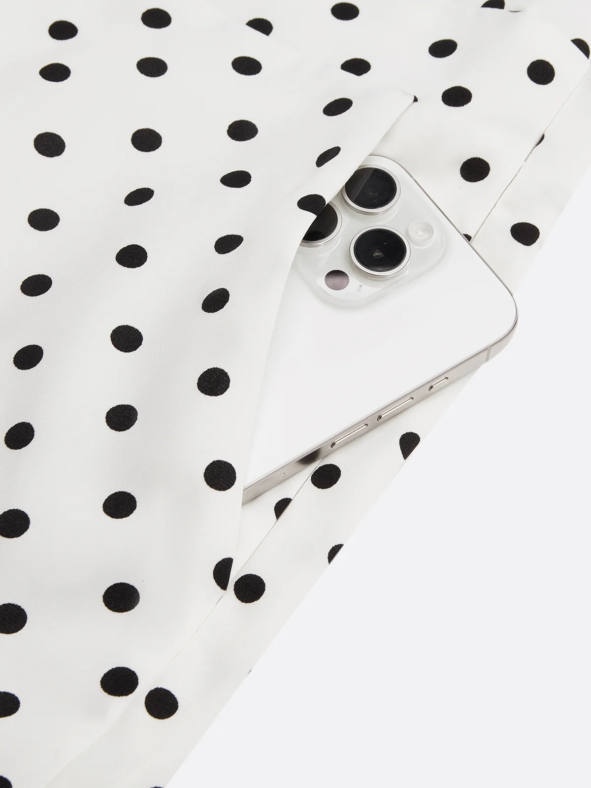 White Morden Lace-Up Bow Polka Dots Jumpsuit