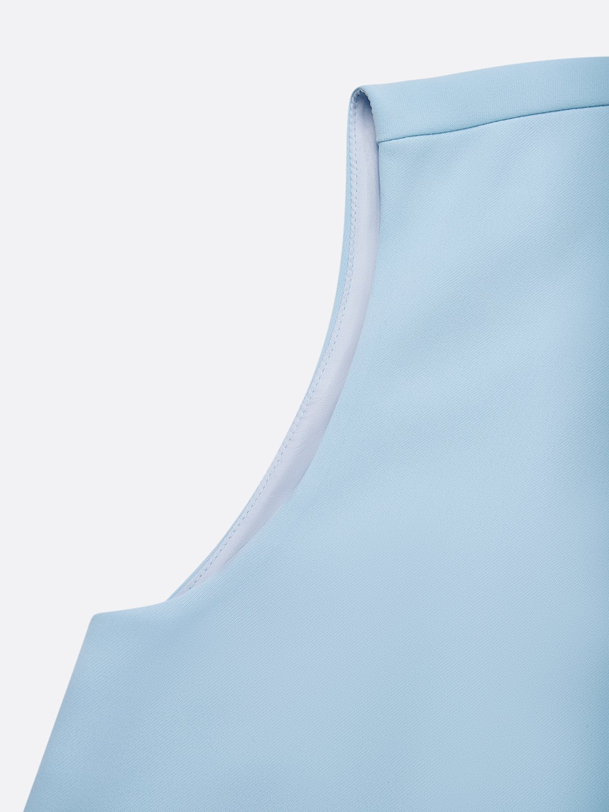 Light Blue Ruched Hollow Out Classic Crew Neck Cap Sleeve Sheath Midi Dress
