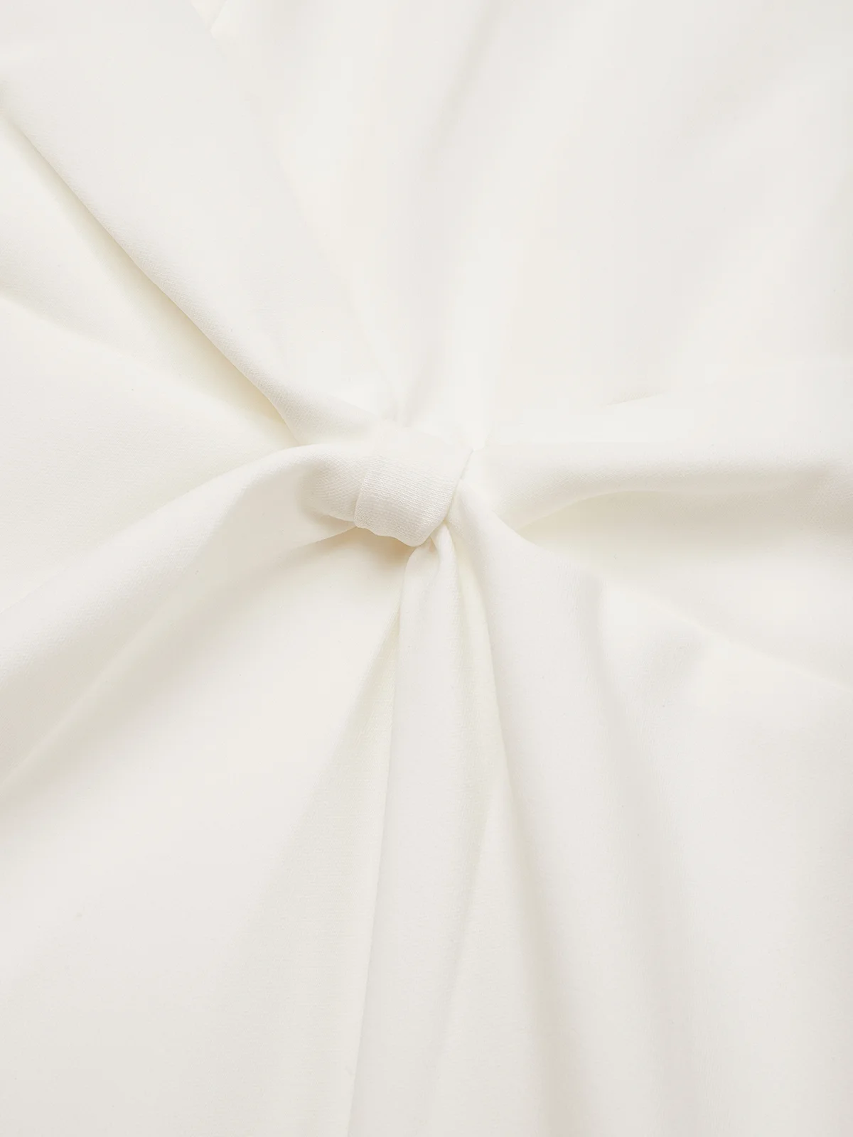 White Imitation Pearls Knot Front Classic Boat Neck Short Sleeve Sheath Midi Dress
