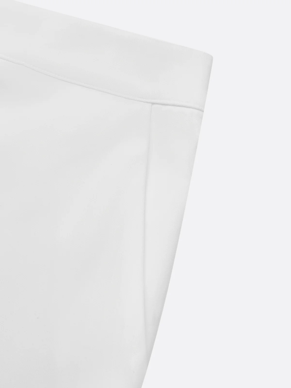 Women White Ruched One Shoulder Short Sleeve Regular Sleeve Dressy Top with Pants Two-Piece Set