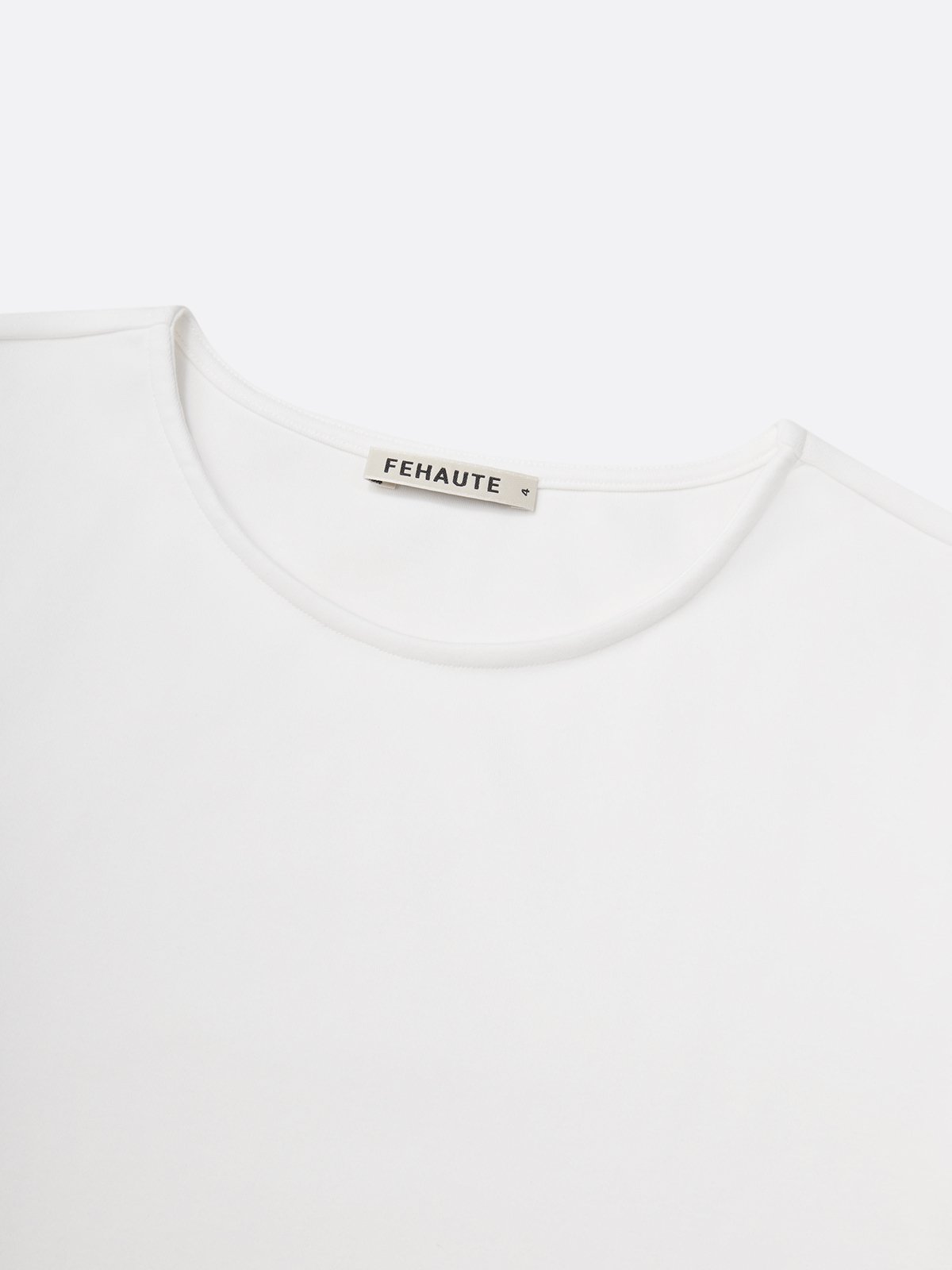 White Knit Cotton Crew Neck Short Sleeve Mermaid Midi Dress