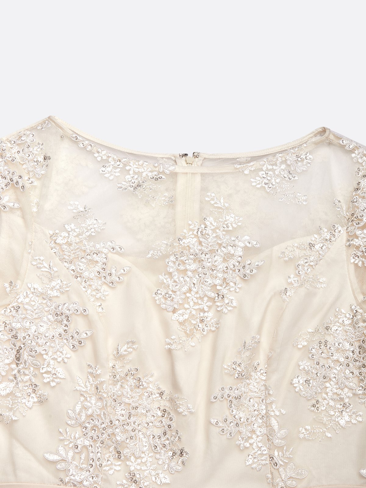 Women Apricot Lace Boat Neck Long Sleeve Regular Sleeve Dressy Jumpsuit