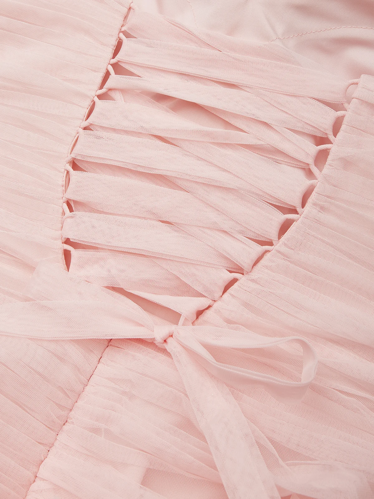 Pink Ruched Slit Tulle Strapless Sleeveless Sheath Gown Dress