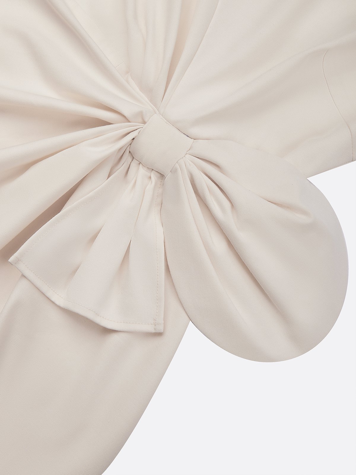 White 3D Bow Sleeveless Sheath Midi Dress