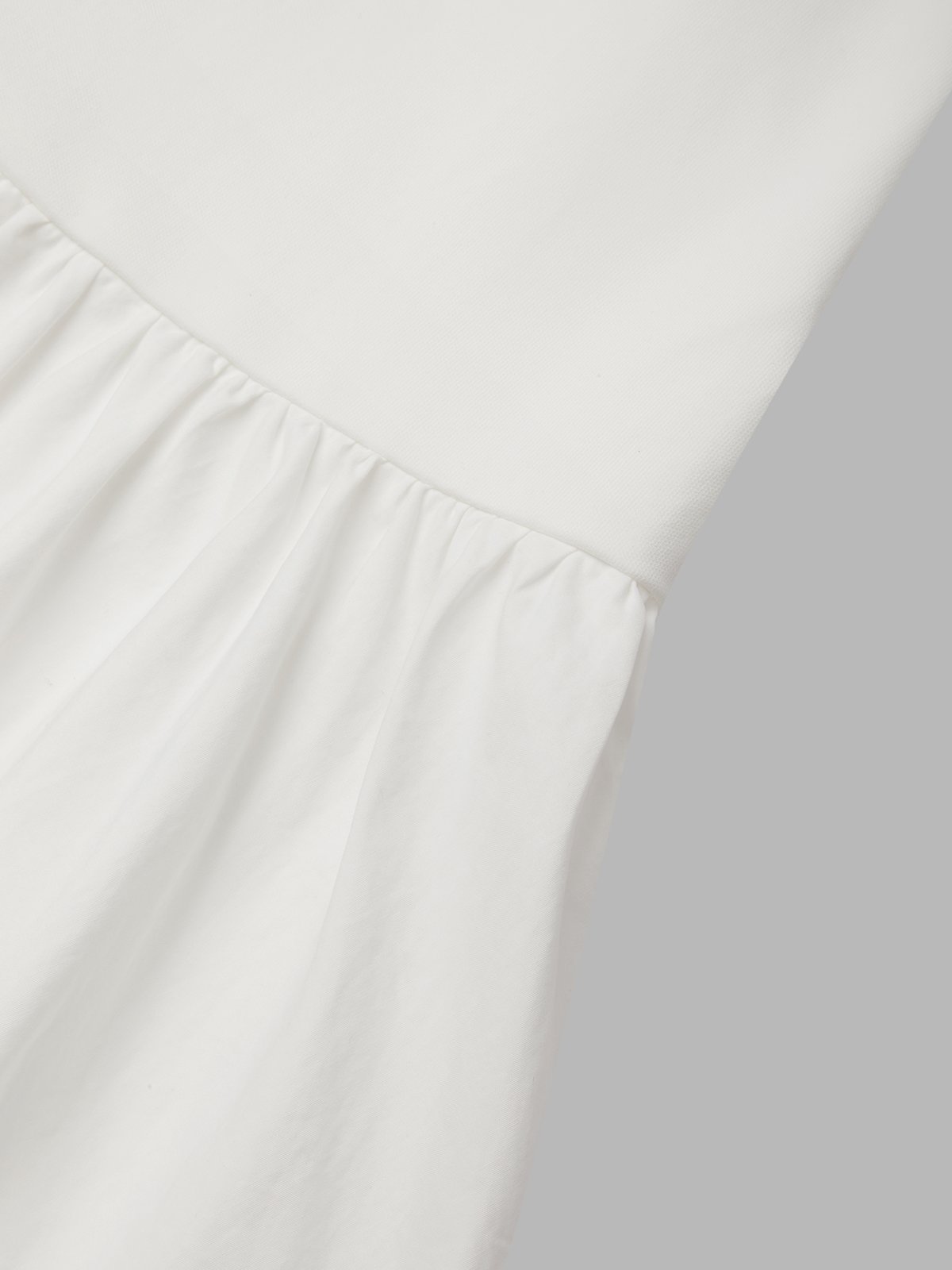 White Knit Cotton Crew Neck Short Sleeve Mermaid Midi Dress