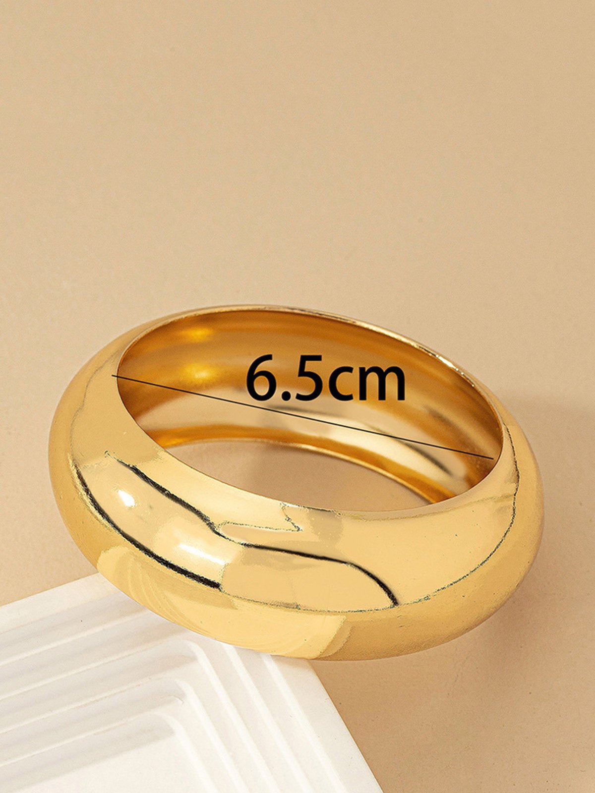 Minimalist Golden Metal Bangle