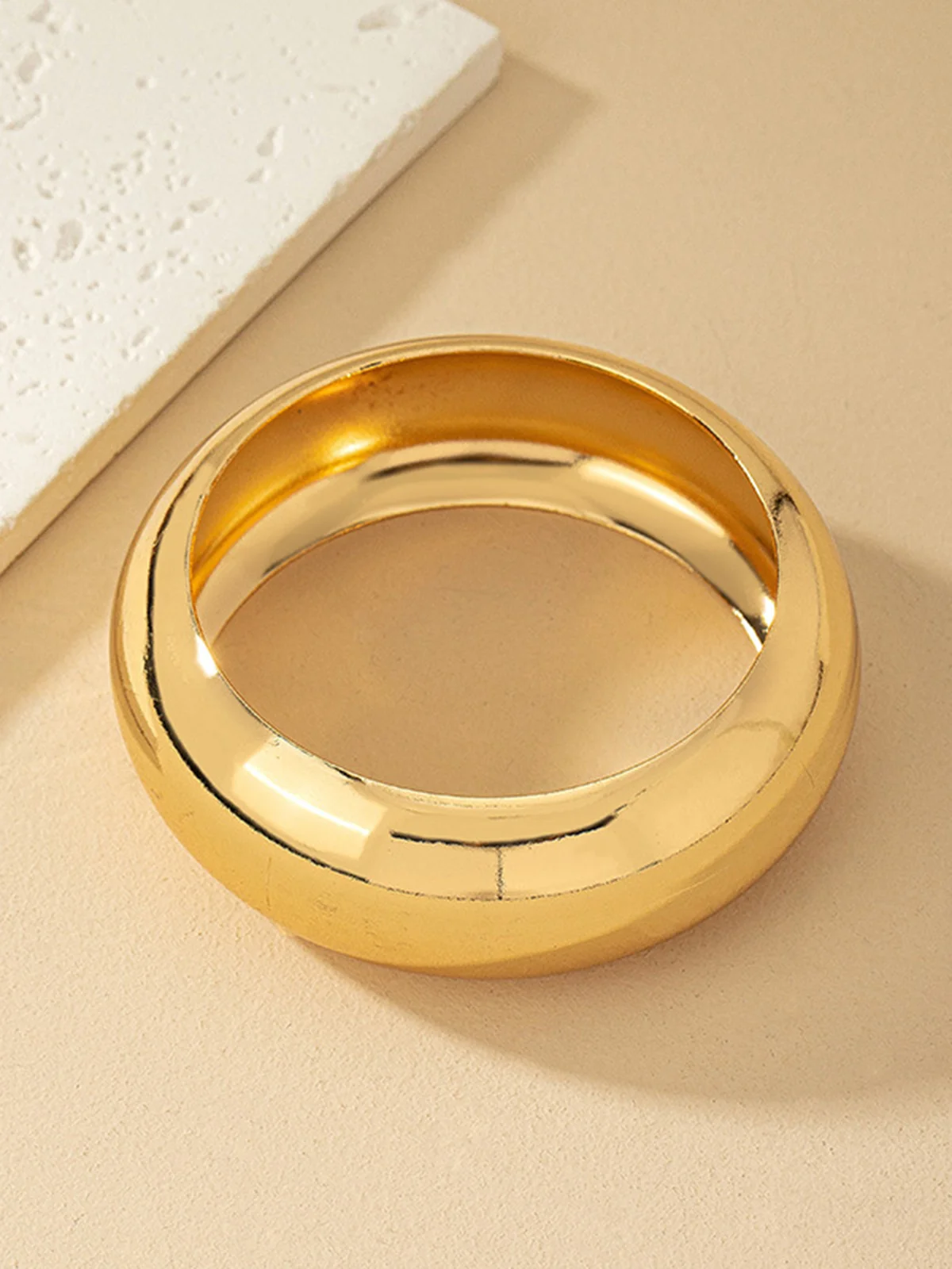 Minimalist Golden Metal Bangle