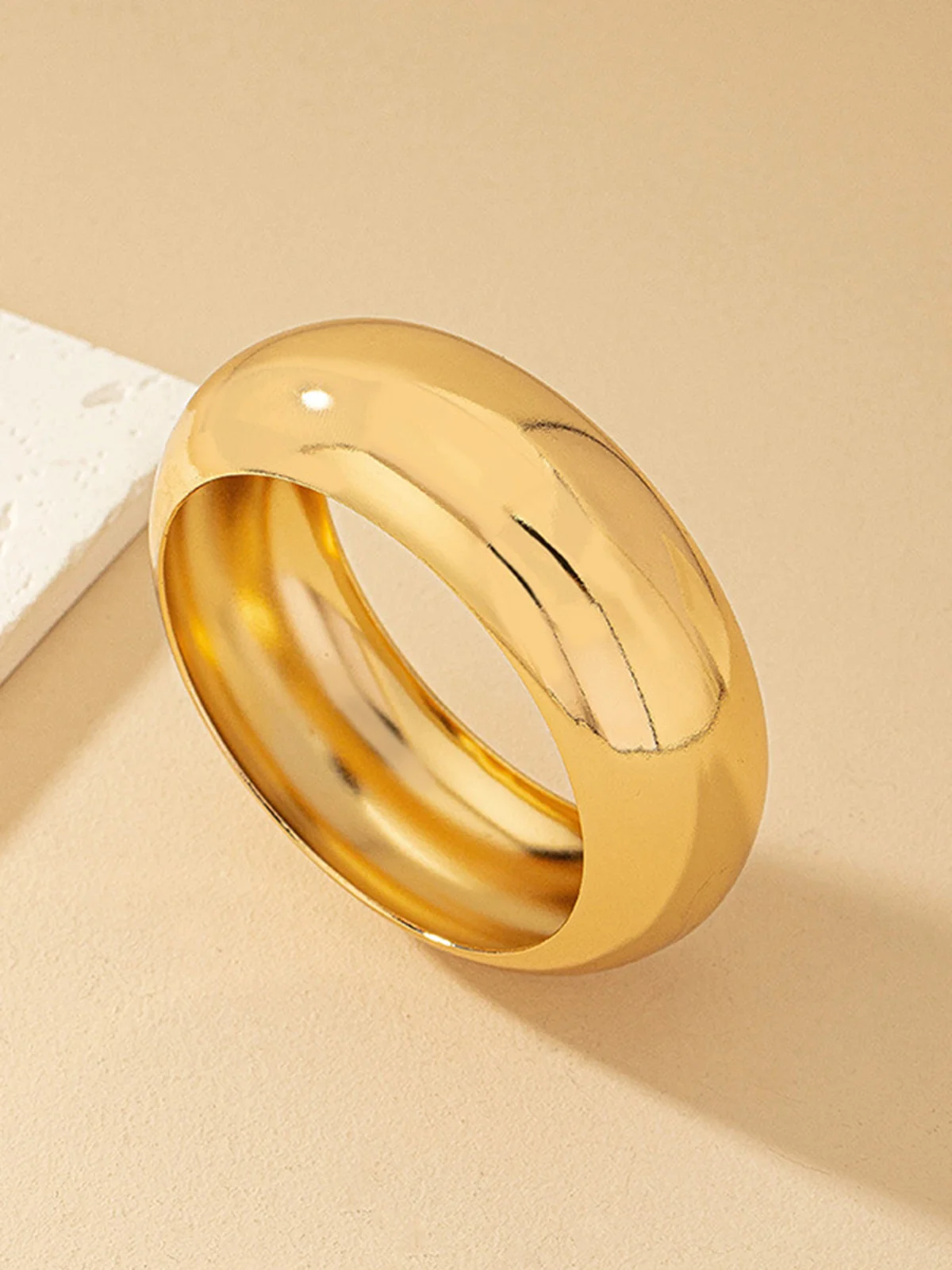 Minimalist Golden Metal Bangle