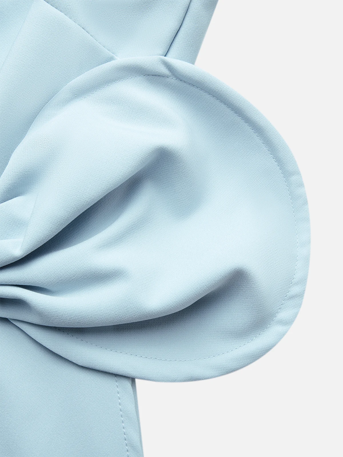 Light Blue 3D Bow Sleeveless Sheath Midi Dress