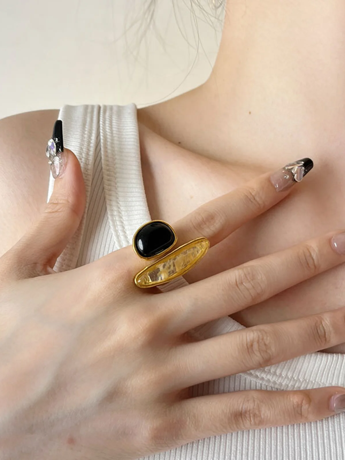 Urban Golden Plain Ring