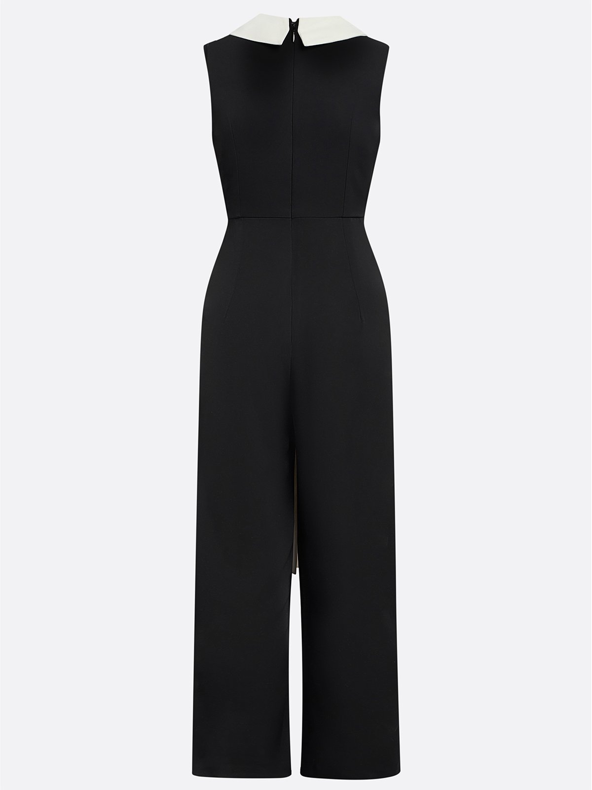Black Regular Fit V Neck Urban Jumpsuit 