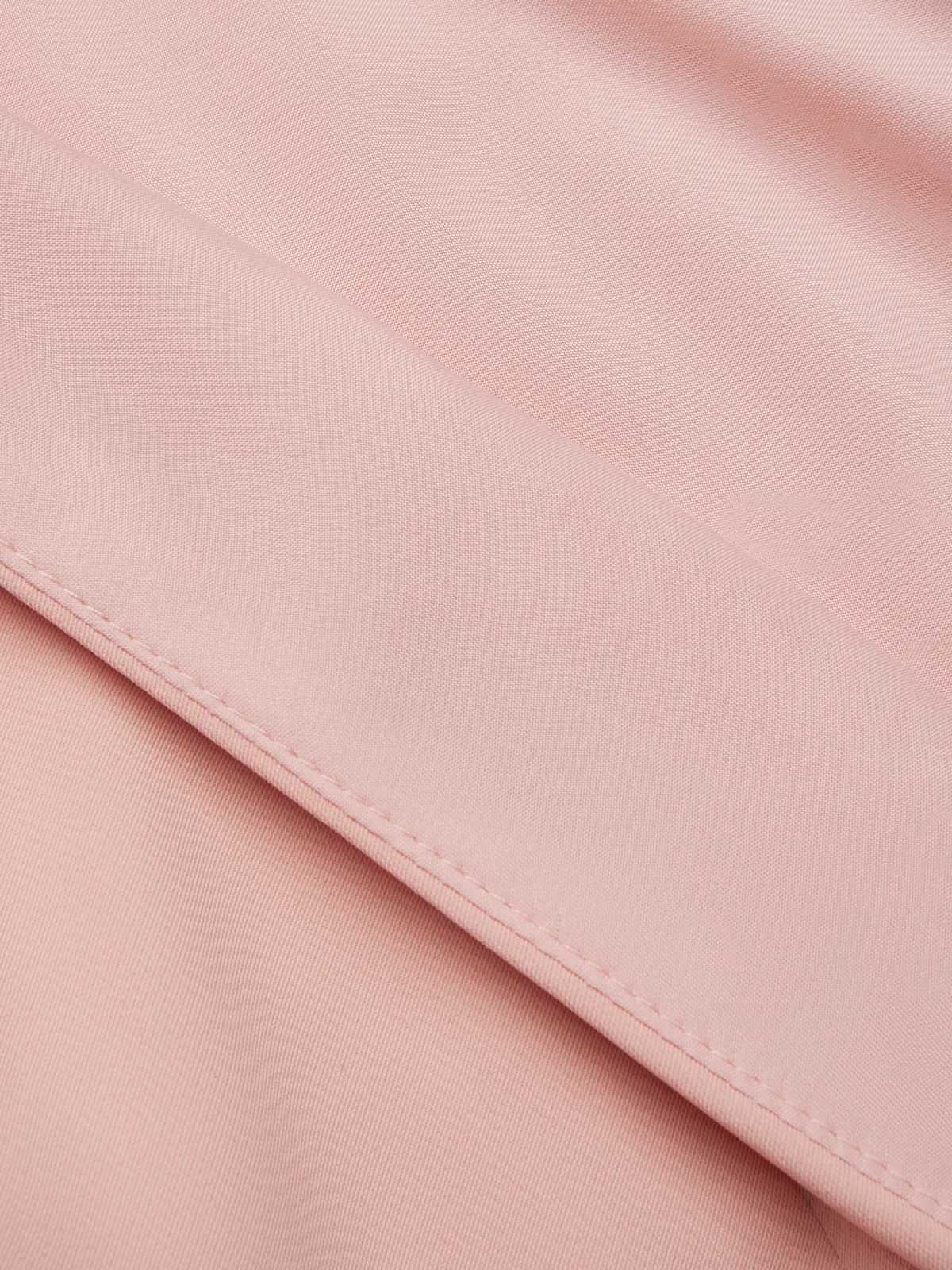 Light Pink Pleated V Neck Sheath Midi Dress