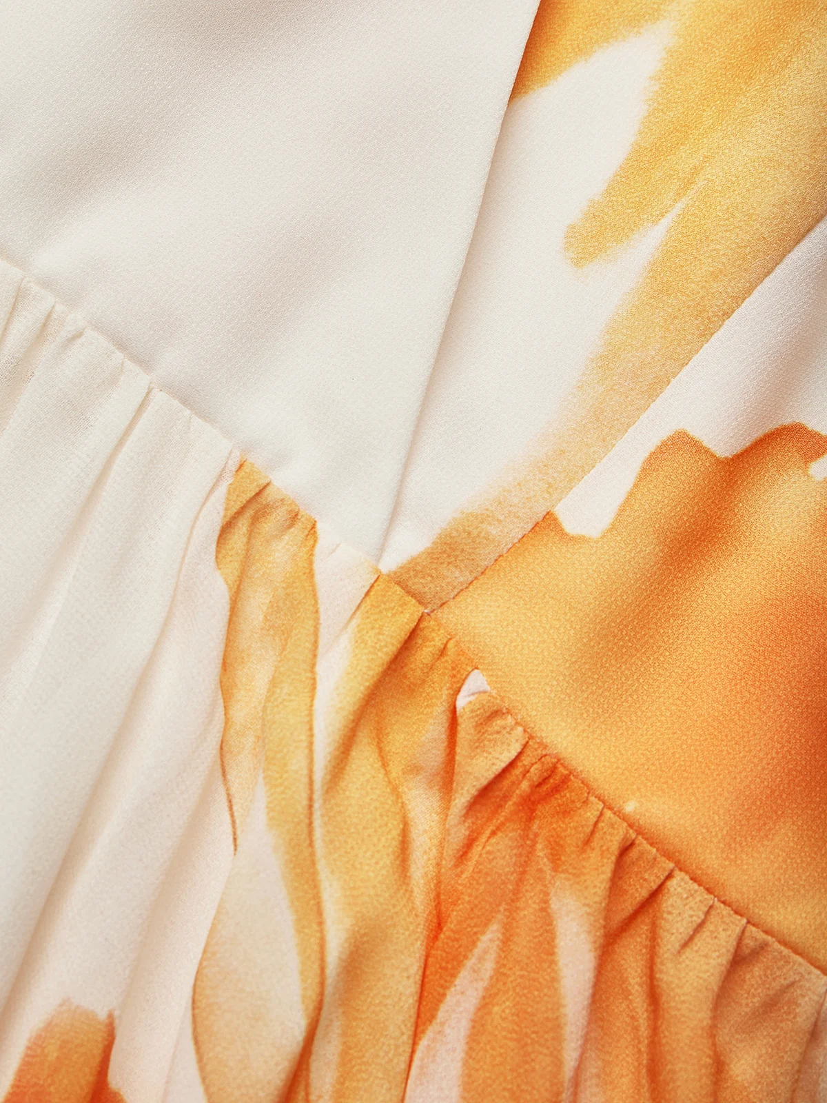 Yellow Floral Chiffon V Neck Sleeveless A-Line Maxi Dress