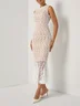 White Lace Lace Crew Neck Sleeveless Mermaid Maxi Dress