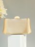 Elegant Satin Clutch Bag with Detachable Crossbody Strap