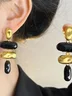 Elegant Golden Plain Dangle